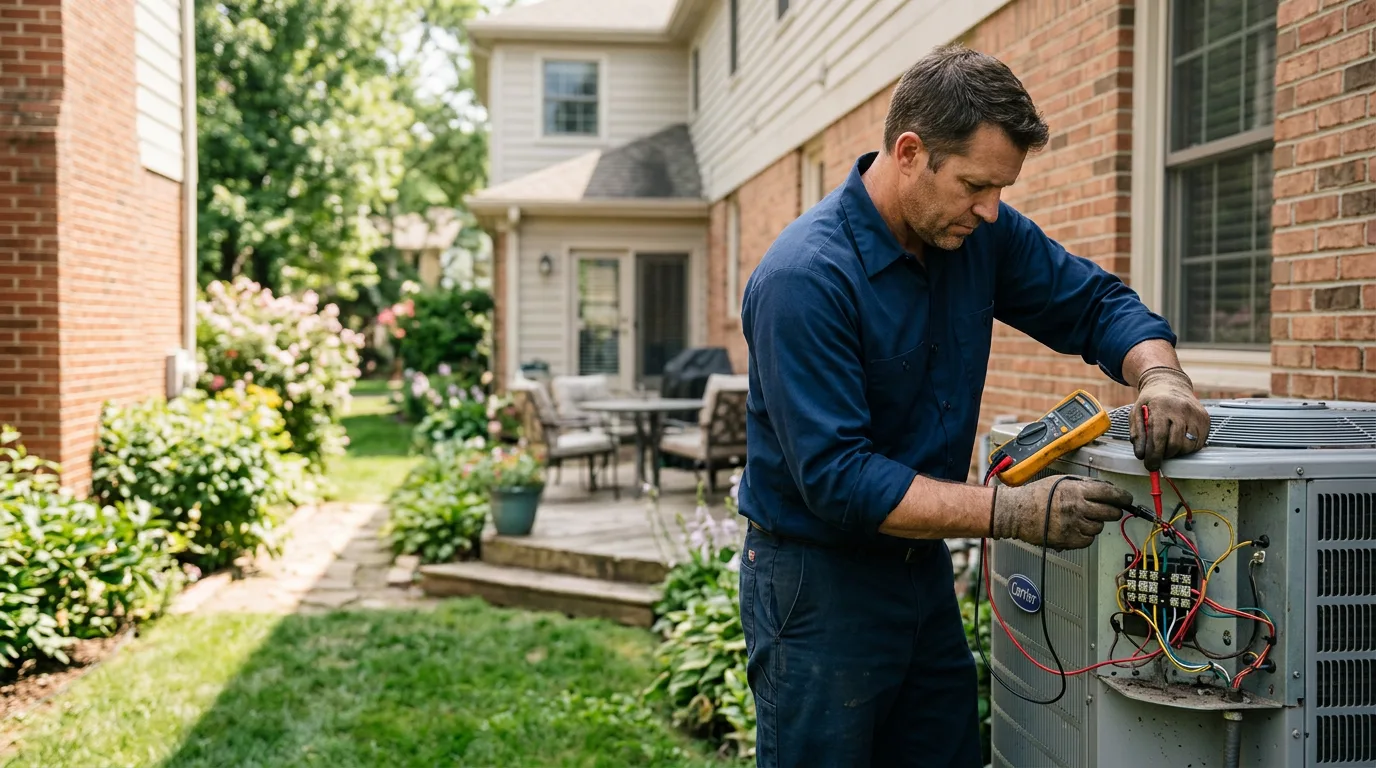 HVAC technician working near Creal Springs, IL